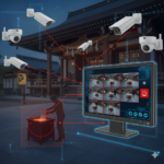 賽銭泥棒対策のネットワークカメラ設置イメージ図